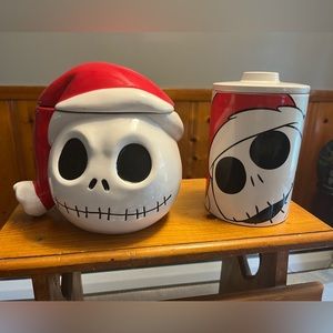 Jack Skellington Santa Jar & matching Canister Set